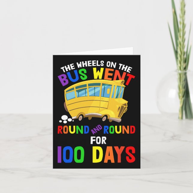 Cartão Dias De Enfermeiro Escolar Rhymes Rodas Na Rua De  (Frente)