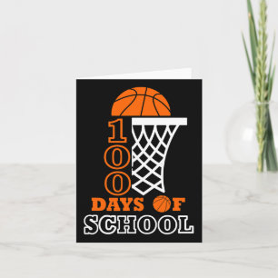 Cartão Dias De Escolas Crianças De Basquete 100º Dia Da E