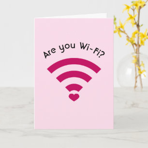 Cartão Dias de os namorados Wi-Fi Nerdy engraçados