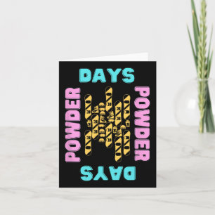 Cartão Dias em Pó Parque de Neve Snowboard Elevação de es