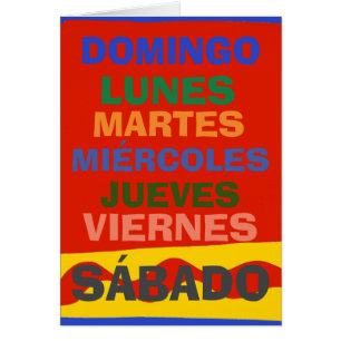 Cartão Dias ESPANHOL, editar texto