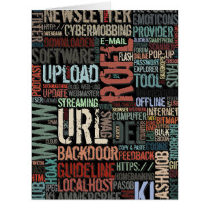 Cartão Dicionário de Computador em Cores