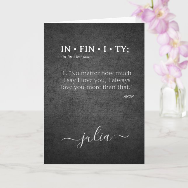 Cartão Dicionário de Definições Personalizadas INFINITY T (Orquídea)