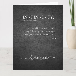 Cartão Dicionário de Definições Personalizado INFINITY Te