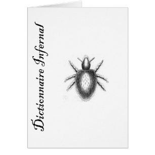 Cartão Dicionário-demónio Infernal? tiquetaque? pulga?