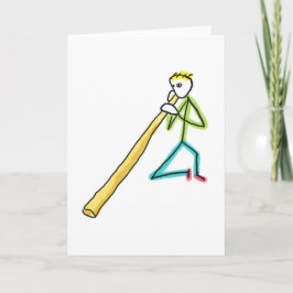 Cartão Didgeridoo Stickman