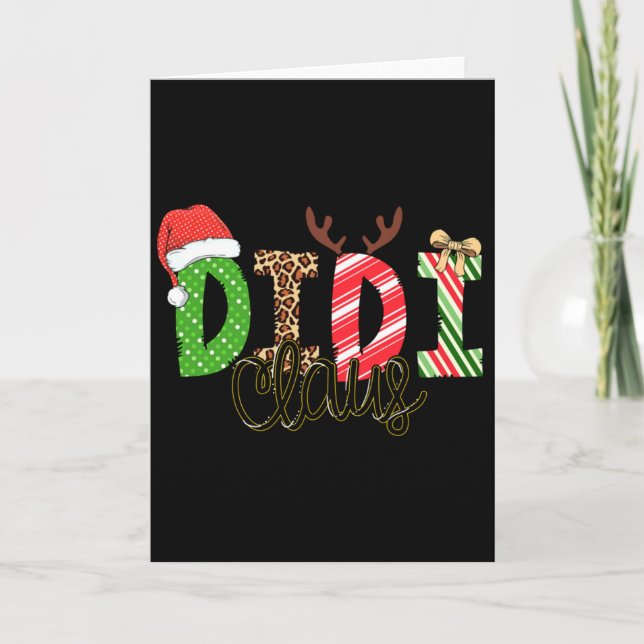 Cartão Didi Claus Xmas Happy Family New Santa Claus Chris (Frente)