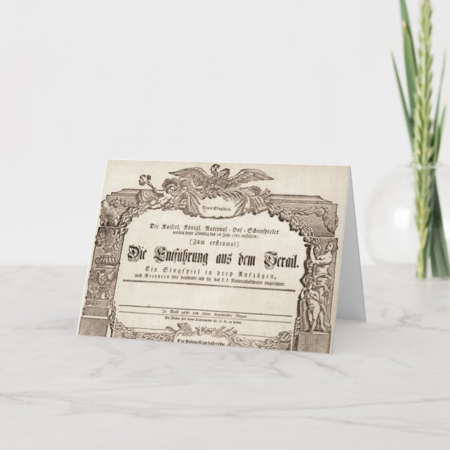 Cartão Die Entführung aus dem Serail (Mozart) (Frente)