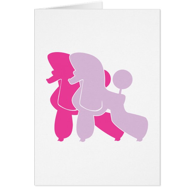 Cartão Die pinken Pudel (Frente)