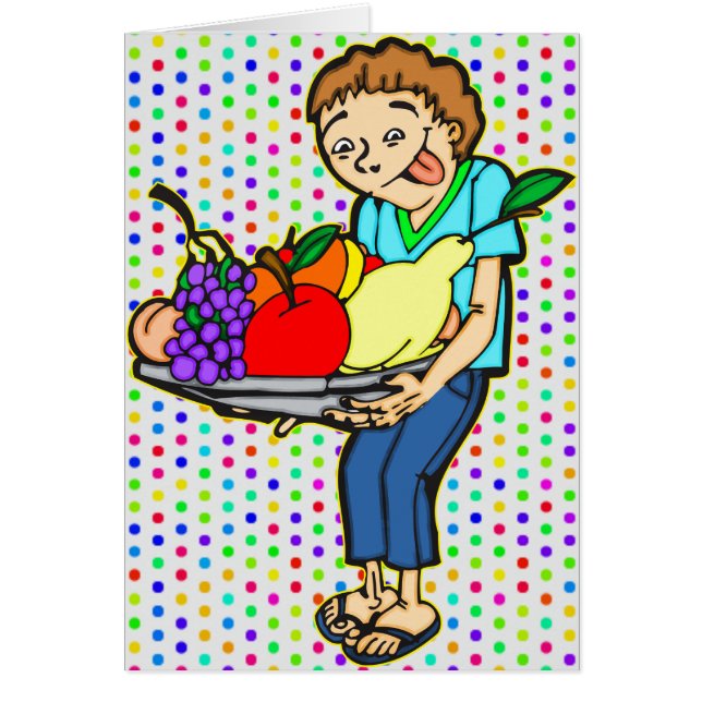 Cartão Dieta equilibrada saudável (Frente)