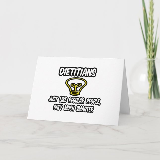 Cartão Dietistas... Pessoas Regulares, Só Mais Inteligent (Frente)