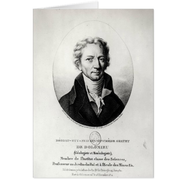 Cartão Dieudonne Dolomieu (Frente)