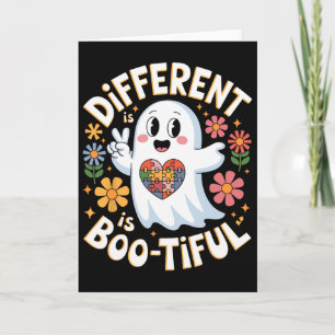 Cartão Diferente é Boo Tiful Halloween Conscientização do