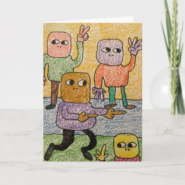 Cartão Different Color People Joyeux Anniversaire Card (Frente)