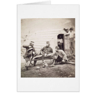 Cartão Dificuldades no acampamento (coronel Lowe e nos