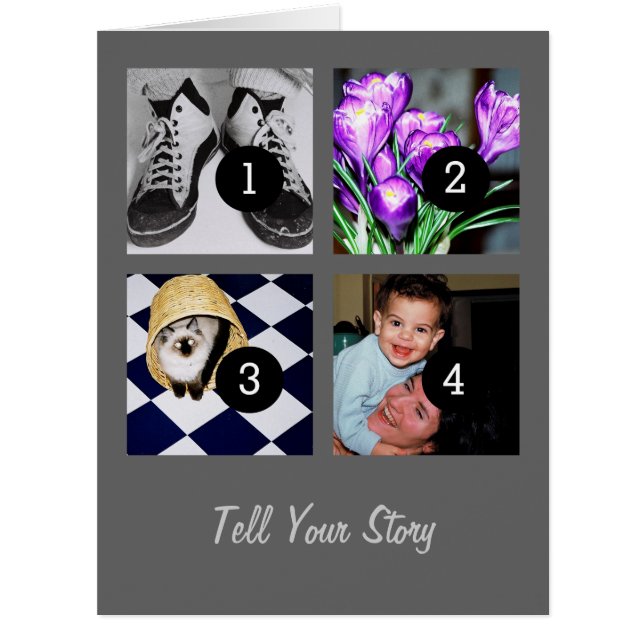 Cartão Diga a sua história Crie suas próprias imagens do  (Frente)