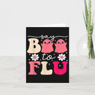 Cartão Diga Boo Aos Nurs Fantasmas Da Flu Dia de as Bruxa
