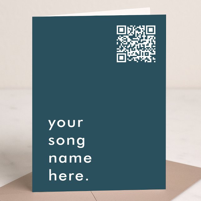 Cartão Diga com música | Música estacionável do código QR (Criador carregado)