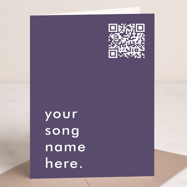Cartão Diga com música | Música Restrita do Código QR Rox (Criador carregado)