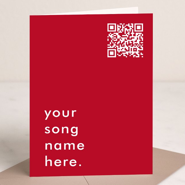 Cartão Diga com música | Red QR Streaming Love Song (Criador carregado)