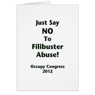 Cartão Diga "não" ao abuso de Filibuster