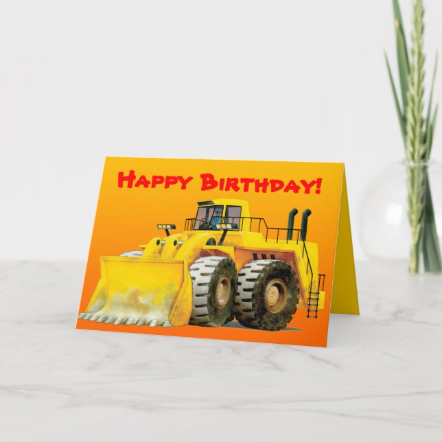 Cartão Digger Amarelo Personalizado (Frente)