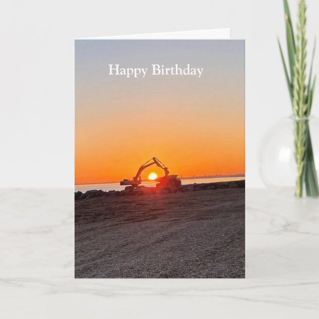 Cartão Digger e Truck Framing ao sol do mar (Frente)