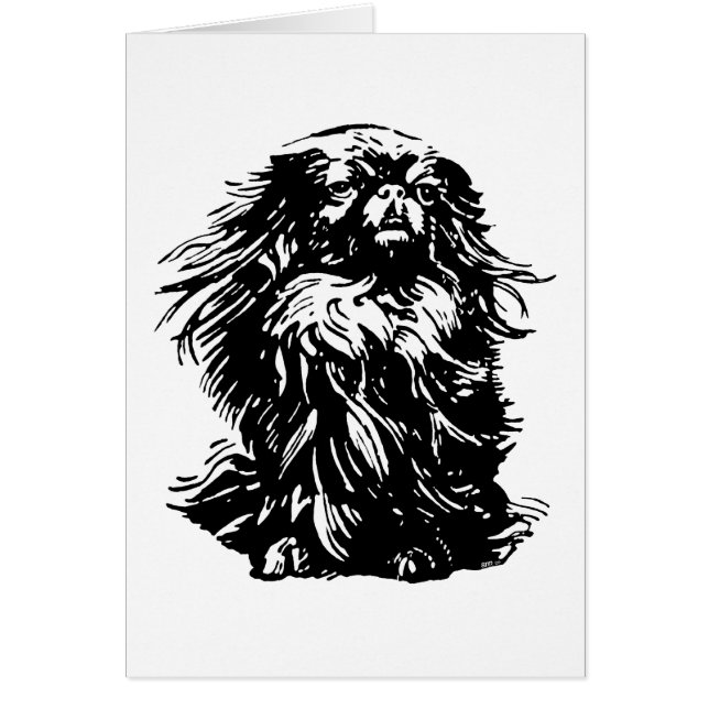 Cartão Dignidade Pekingese (Frente)