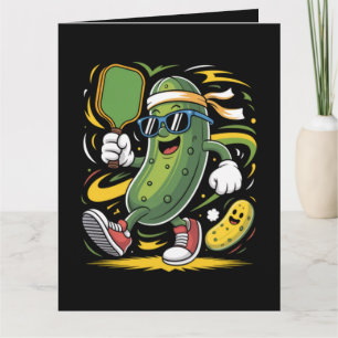 Cartão Dill Pickle Jogando Pickleball
