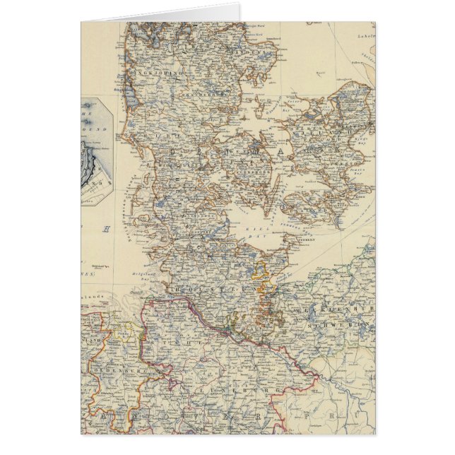 Cartão Dinamarca, Hanover, Brunswick, Mecklenburg (Frente)