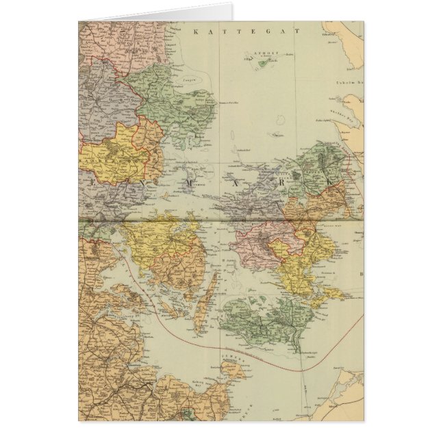 Cartão Dinamarca, Sleswig, Holstein (Frente)