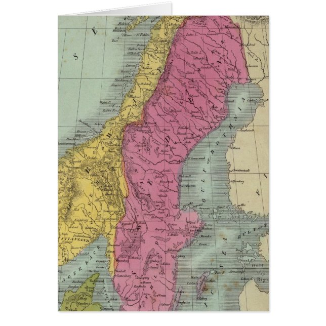 Cartão Dinamarca Suecia e Noruega (Frente)