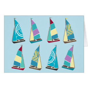 Cartão Dinghies Vintage