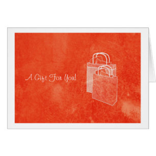 Cartão Dinheiro Comprado Laranja Aberto