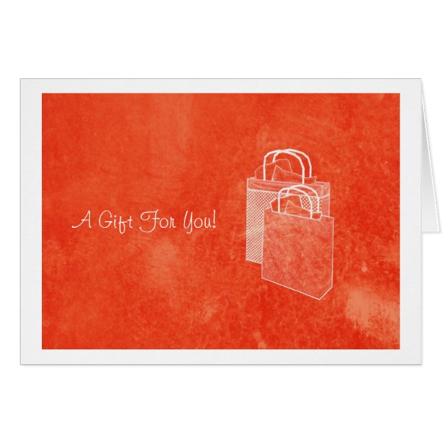 Cartão Dinheiro Comprado Laranja Aberto (Frente horizontal)