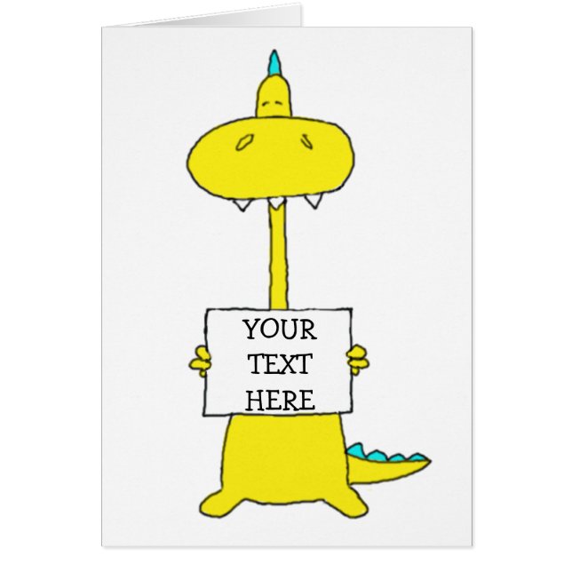 Cartão Dino amarelo 2 (Frente)