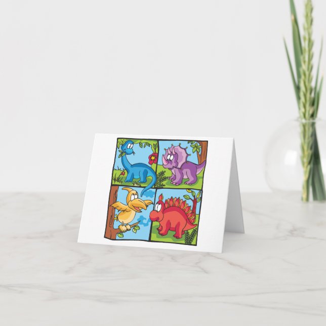 Cartão Dino Friends Blank Card (Frente)