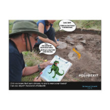 CARTÃO DINO #GLOBEXIT (Coleção Plana Terra 2017)