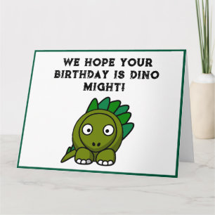 Cartão Dino Might Birthday, Bela Cartografia Para Criança