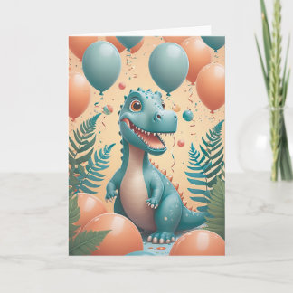 Cartão Dino-Mite Birthday Roar in Cool Mint