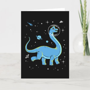 Cartão Dinos Do Brachiossauro Azul No Espaço