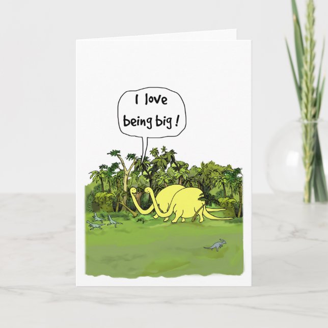 Cartão Dinosaur Birthday Card (Frente)