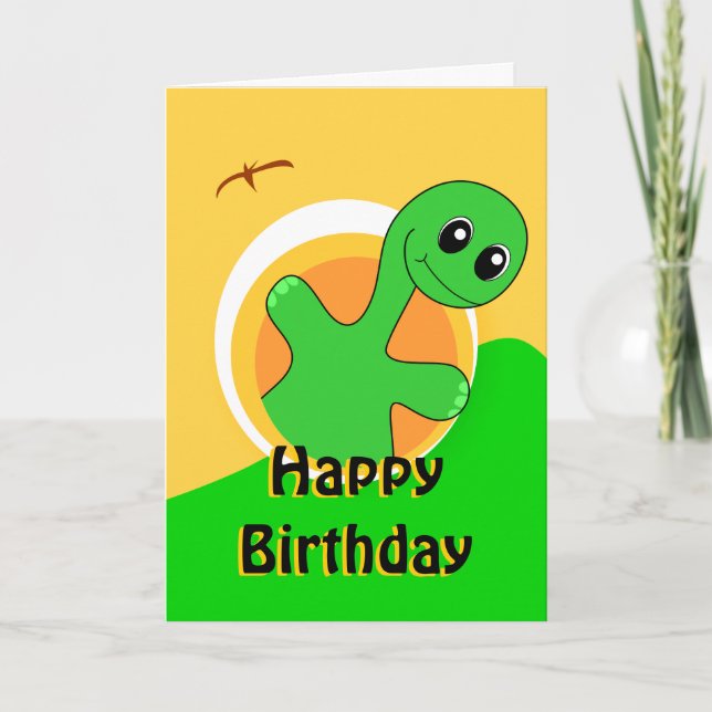 Cartão Dinosaur Birthday Card (Frente)