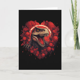 Cartão Dinosaur Dia dos Namorados Para Homens e Mulheres
