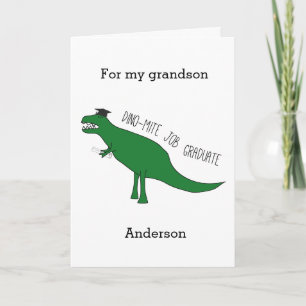 Cartão Dinosaur Kindergarten Graduate Grandson