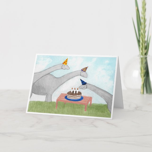 Cartão Dinosaurs 3rd Birthday (Frente)