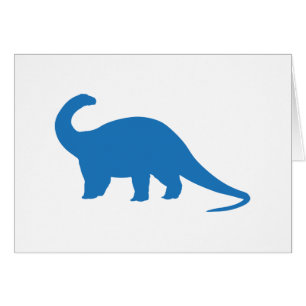 Cartão Dinossauro Azul