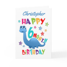 Dinossauro Azul 6 Meses Aniversário