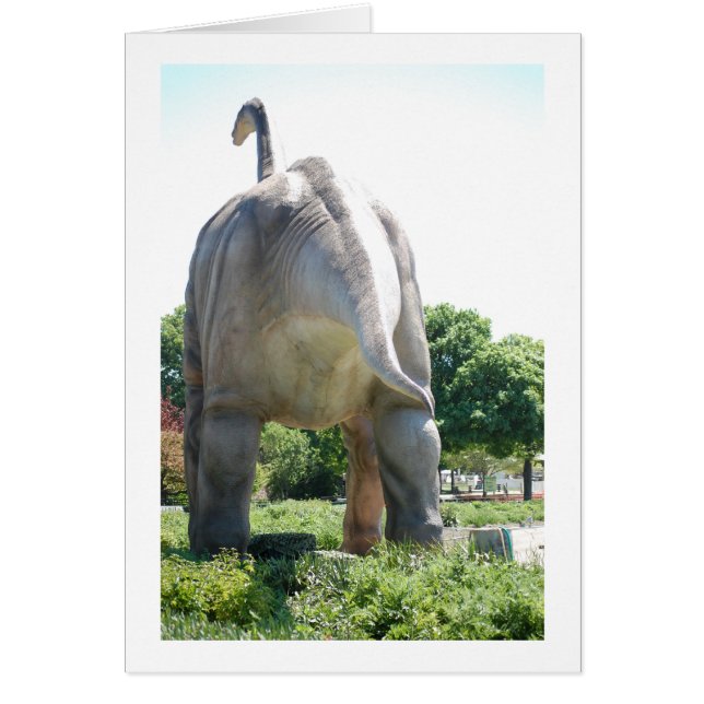 Cartão Dinossauro Brontosauro (Frente)