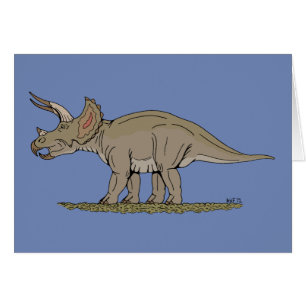 Cartão Dinossauro Cretáceo Tricerátops
